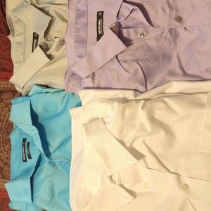 4 mens button down dress shirts